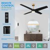 Parrot Uncle Black Ceiling Fans with Lights and Remote, 60