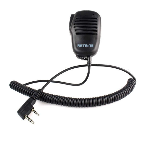 Retevis Walkie Talkie Speaker Microphone Compatible with Baofeng UV-5R RT22 RT21 RT19 H-777 RT68 RB26 H-777S RT19 RT27 RT15 RT22S 2 Way Radio,with 3.5mm Audio Jack Shoulder Mic (1 Pack)