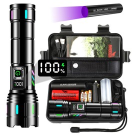 Flashlight 2000 High Lumens Rechargeable - 30W Super Bright LED Flash Light with LCD Display | 3937ft Beam & 12H Long Lasting USB C Powerful Handheld Flashlight for Home, Camping, Hiking, Emergency