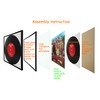 ReqiHome 4 Pack, Black Music Record Album Frame, Display 12.5"x12.5"