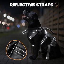 BENCMATE Dog Harness, Dog Lift Harness, Multipurpose Designed Harness with Reflective Strips, Dog Rehabilitation Lifts Vest for Old, Disabled, Joint Injuries, Arthritis, Paralysis Dogs(XXLarge)