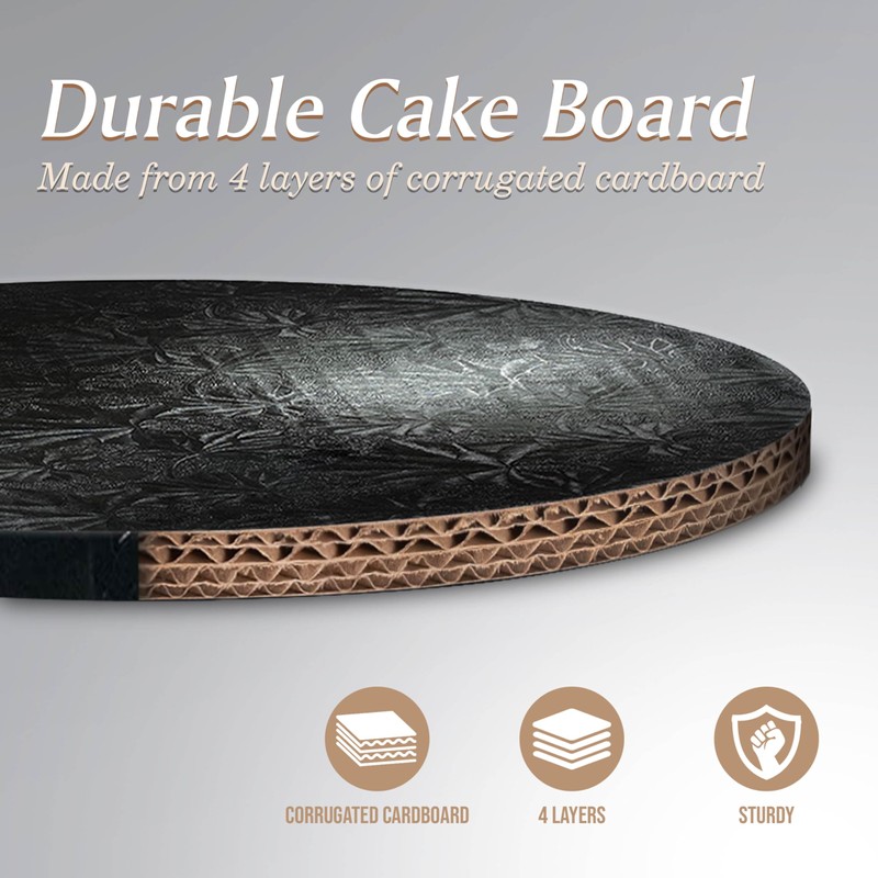 Cakebon Cake Boards - Sturdy 1/2 Thick Drums - 12