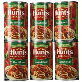 Hunt's, Premium Pasta Sauce, Traditional, 24oz Can (Pack of 6)