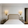 JIMUBEAM Vintage Brass 2-Lights Wall Sconce Lighting with Fabric Shades