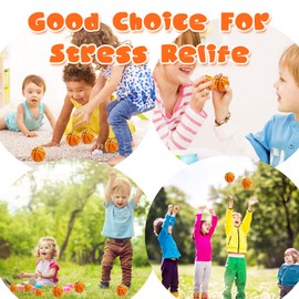 24 Pack 2.5 Inch Basketball Stress Ball,Mini Foam Squeeze Sports Balls for Sport Theme Party Favor,Kids School Reward,Anxiety Relief