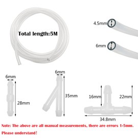 CTRICALVER Wischwasserschlauch Reparaturset, mit 5M Universal Scheibenwaschanlage Schlauch, Automotive Schlauch, mit 15 Stücke weiße Schlauchverbinder