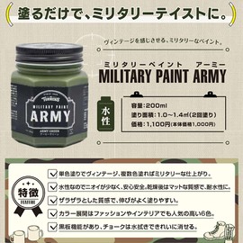 Turner MI200001 Water Based Paint, Military Paint, Army Green, 7.8 fl oz (200 ml)