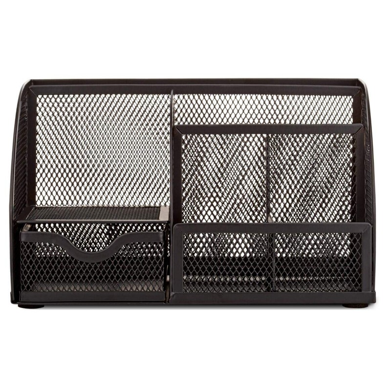 Annova Mesh Desk Organizer Office with 7 Compartments + Drawer/Desk