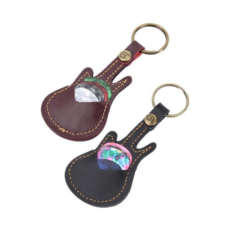 ARFUKA Guitar Pick Case Guitar Pick Holder Leather Guitar Accessories