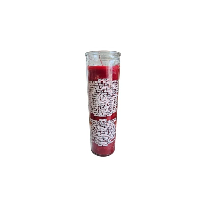 Saint Michael Revocation Red 7 Day Ritual Candle Glass