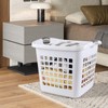 Anbers 4-Pack 72L Large Plastic Laundry Hamper Basket, White Dirty