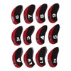 12 Pcs Golf Iron Head Cover Set Club Headcover Set
