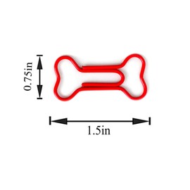 Paper Clips Colorful Cute Dog Bone Shape Paper Clip for Notebook Files Office School Home Use (50 Pcs Dog Bone Shape)