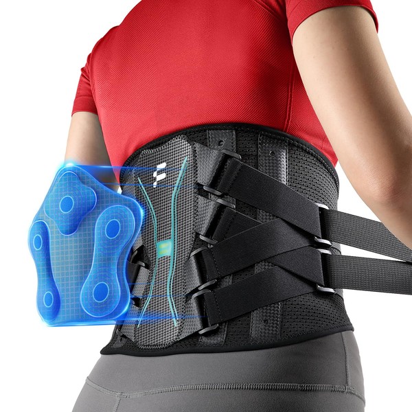 Fitomo Back Brace for Lower Back Pain Relief, Extra Lumbar