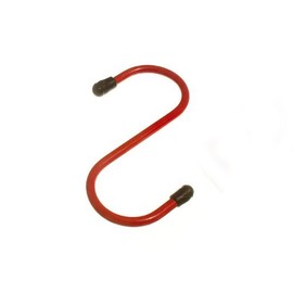 RED PLASTIC COATED STEEL KITCHEN HANGER RACK UTILITY S HOOKS ( pack of 5 )