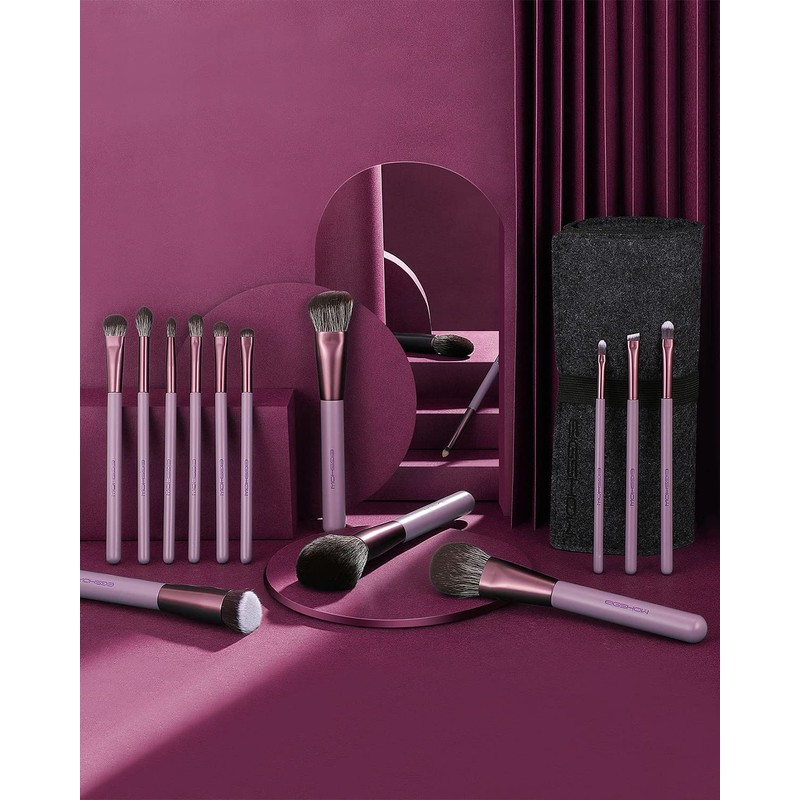 Makeup Brushes - Set of 15 Essential Professional Cosmetic Brushes
