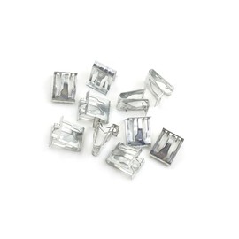 Hihaha Car Dashboard Retainer Instrument Panel Metal Clip 13.5 x 15mm 10pcs Durable Material