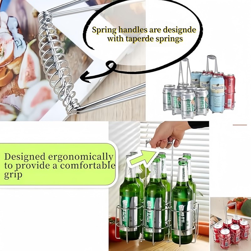 Ghzchuang 5Pcs Stainless Steel BBQ Spring Handle,4.33 Inch Long Heavy