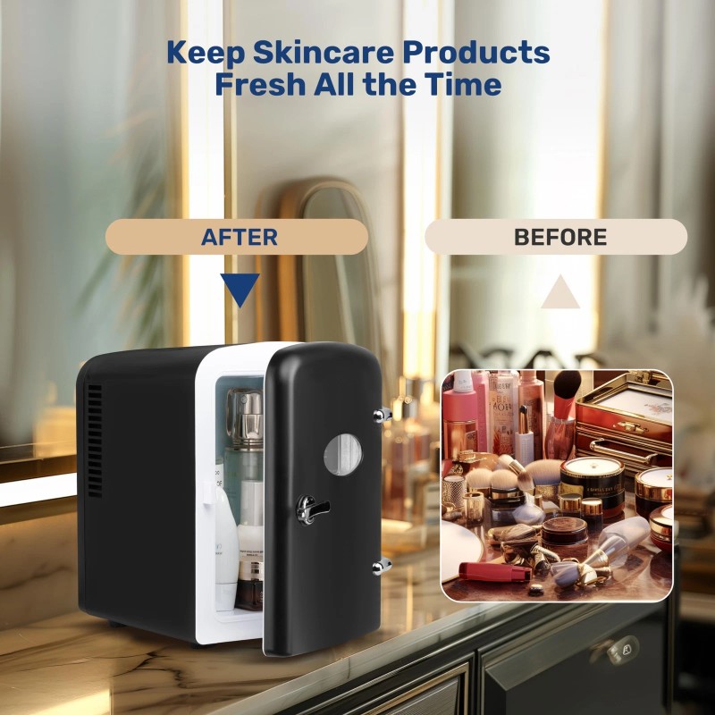 Simple Deluxe 4L 6 Can Portable Mini Fridge Cooler &