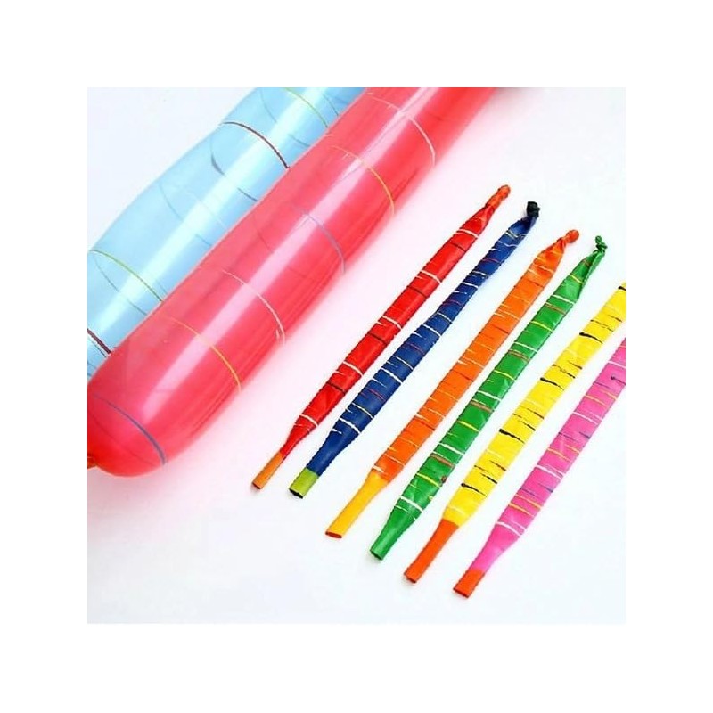 100 Pcs Colorful Long Cry Flying Rocket Balloons for Party