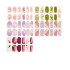 Nail Parts: Stone Nail Sticker, Flower Cherry Blossoms, White Petals, Floral Pattern, Nail Stickers, Flower Cherry Blossoms, White, Spring Transparent, Set of 5