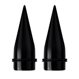 Bishilin 2PCS Acrylic Gauge Earrings, Plugs and Tunnels Set Black 24MM Ear Stretcher Kit Cone Shape