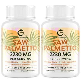 Gesundgeist Saw Palmetto for Women Hair Loss - DHT Blocker with 5-in-1 Blend for Hair Growth, Skin & Nails, Urinary Wellness - Extra Strength Saw Palmetto Supplement - 180 Capsules