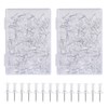 200pcs Transparent Push Pins, Plastic Head Drawing Poster Tacks Needle,