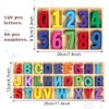 Pack of 216 Wooden Letters and Numbers, Wooden Uppercase Letters,