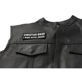 Christian Biker I Ride with Jesus Patch, Biker Saying Patches (P4717)
