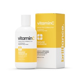 Natural Outcome C-Brilliance Vitamin C Toner for Face Daily Witch Hazel Facial Astringent with Kakadu Plum and Bilberry Fruit 8 oz Vegan, Fragrance Free