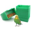 18 comederos de plástico para pájaros, jaulas de alimentos colgantes