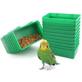 18 comederos de plástico para pájaros, jaulas de alimentos colgantes para aves de corral, palomas, loros, periquitos