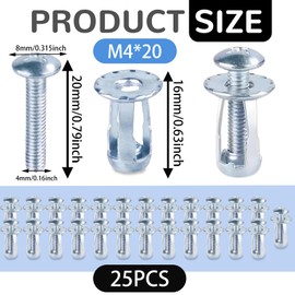 25 PCS Hollow Door Anchor Set Fixing Jack Nuts Hollow Metal Cavity M4 Insert Nuts Petal Nuts for Aluminium cladding Iron Sheet, Sheet Steel Pipe,Hollow Plastic Sheet(8 * 16MM)