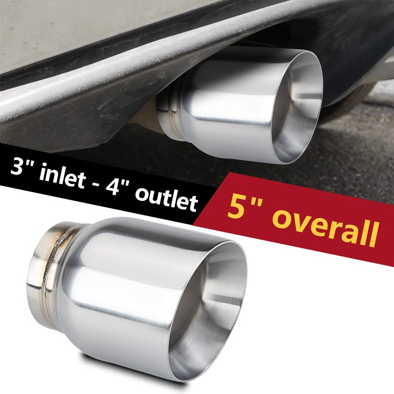 LCGP 3" Inlet Universal Exhaust Tip, 4" Outlet - 5"