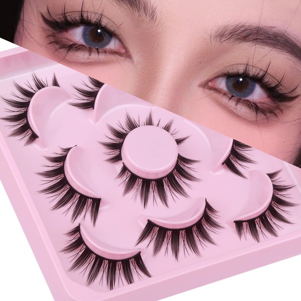 Cosplay Eyelashes Doll Anime Lashes Mink Japanese Spiky Manga Natural