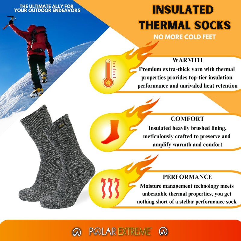 Polar Extreme Thermal Hiking Sock For Men & Women, Insulated