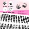 Wimpern Extensions Set 120Pcs 6-11mm Mixed Flu-ffy Cat-Eye Künstliche Wimpern