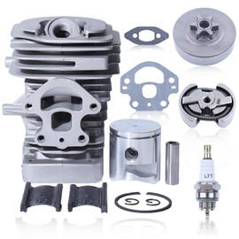 39mm Cylinder Piston Kit with 3/8"-6T Clutch Drum Assembly Kit for Husqvarna 235 E 236 240 240E Jonsered CS2234 CS2238 Chainsaw, 235 240 Big Bore Cylinder Rebuild Kit Replace 577831101, 545050417