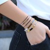 C·QUAN CHI Women Stackable Tila Bead Bracelets Flat Bead Bracelet