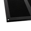EUROPLAST Black 14x6 Duct Opening Vent Cover with Screen Mesh