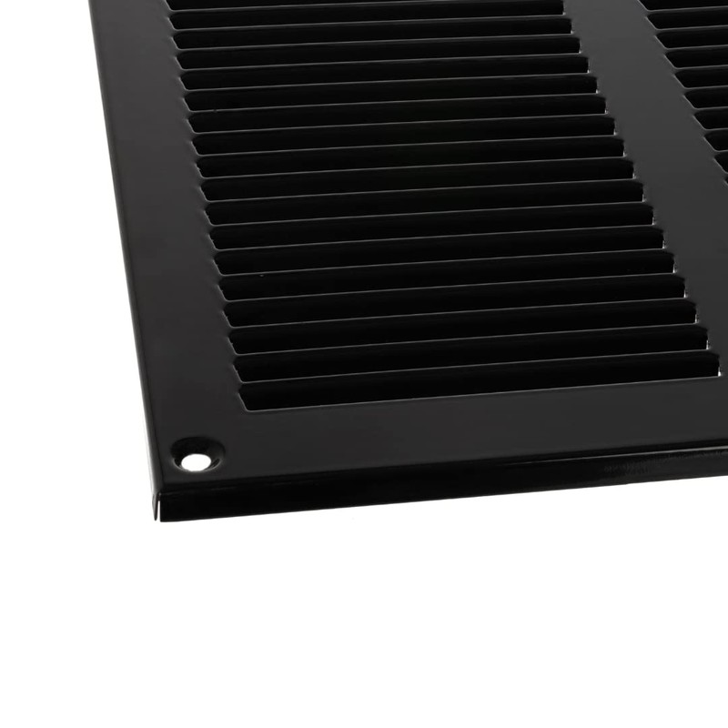 EUROPLAST Black 14x6 Duct Opening Vent Cover with Screen Mesh