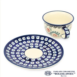 [Boleslawiec/boresuwaヴxietu Pottery] Cup & Saucers – 1145 (po-rissyupotari-)