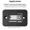 NInE-ROnG Tach Operating Hour Counter Digital LCD Inductive Tachometer RPM