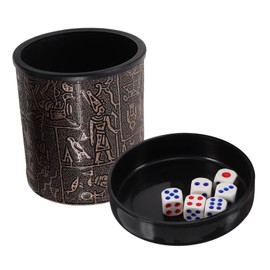 SUPVOX 1 Set Plastic Dice Cup with Dice Compact and Lightweight Game Prop for Parties and Gatherings Material for Easy Cleaning for Travel and Entertainment