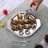 HEMOTON Set of 4 Stainless Steel Snail Plate Mushroom Bowls