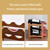Glsety 12 Bottle Wooden Wine Rack,3 Tier Free Standing Wine