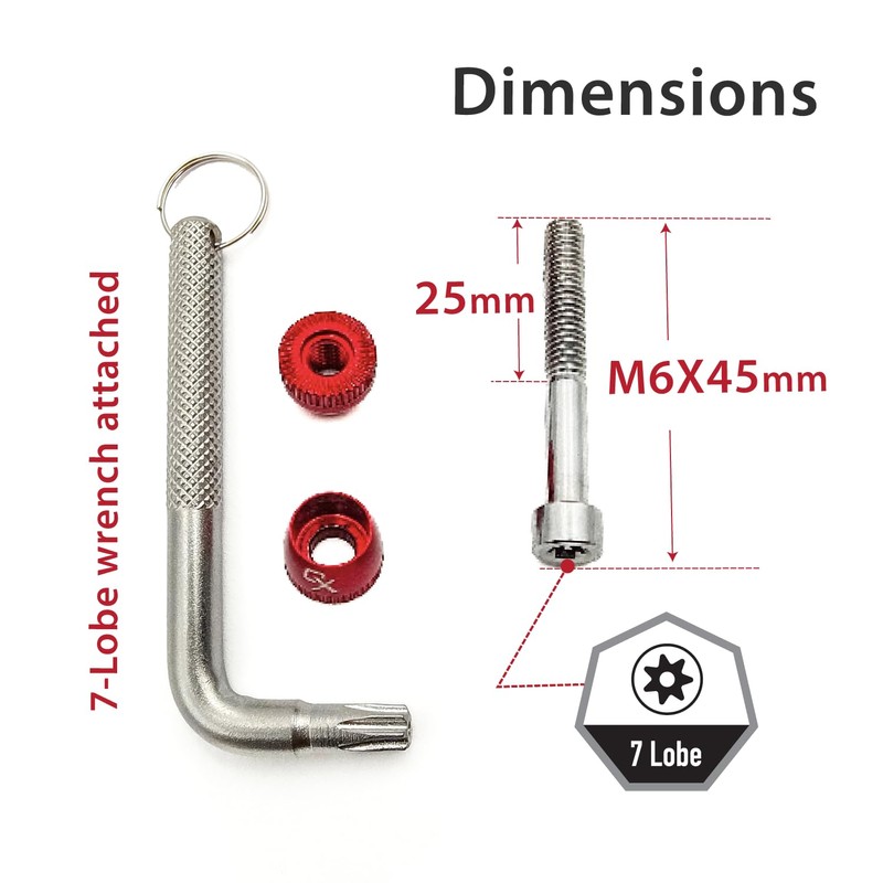 ONIPAX Anti-Theft Locking Binder Bolt Alloy Seatpost