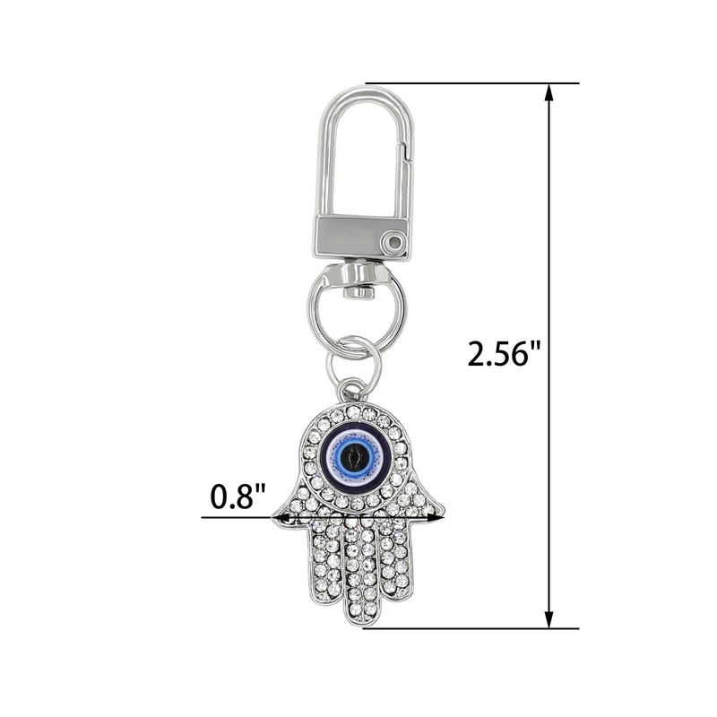 Jasimkiss Evil Eye Keychains, Key Ring, Bag & Purse Charm,