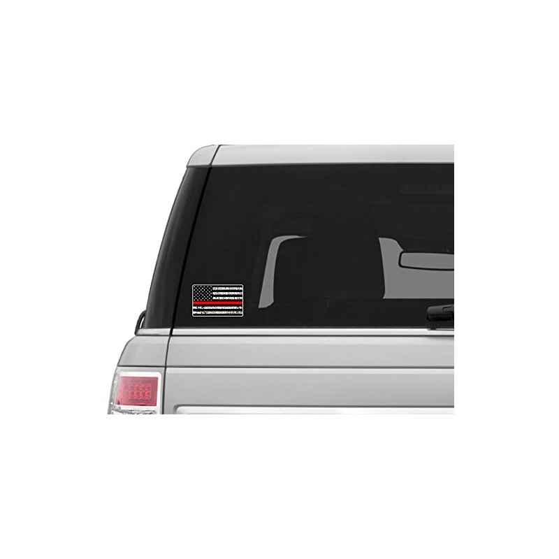 Vinyl Junkie Graphics Thin Red Line American Flag Fireman Firefighters